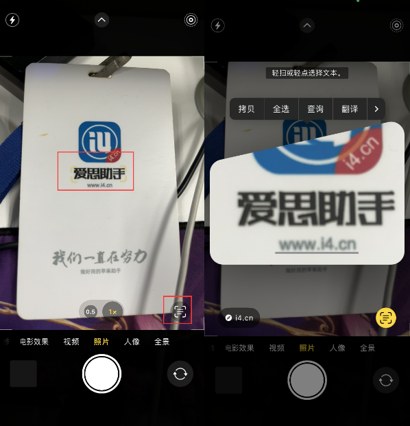 伊通苹果手机维修分享升级iOS 16后如何通过相机翻译文本 