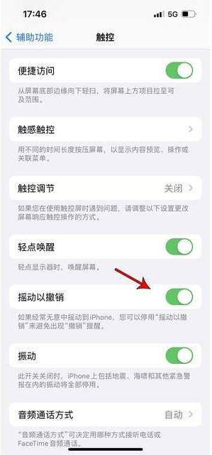 伊通苹果手机维修分享iPhone手机如何设置摇一摇删除文字 